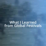 What I Learned from Global Festivals