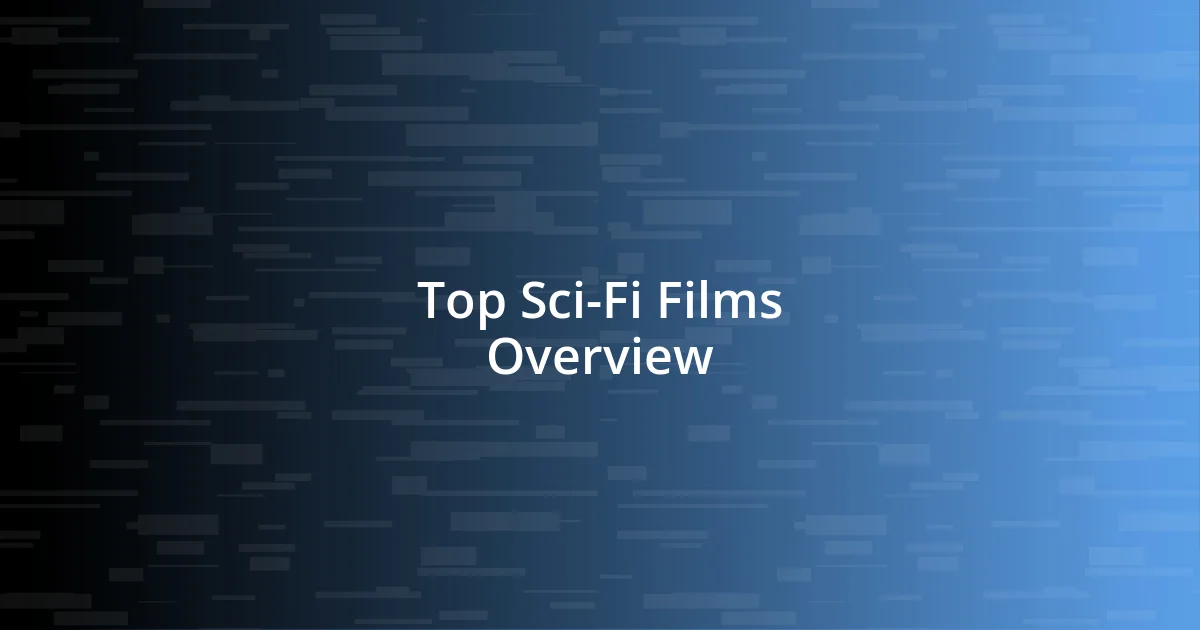 Top Sci-Fi Films Overview